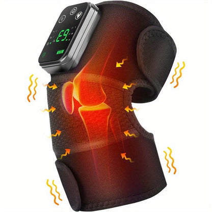 Cordless Heating Knee Pad with Massage Function - Black-3