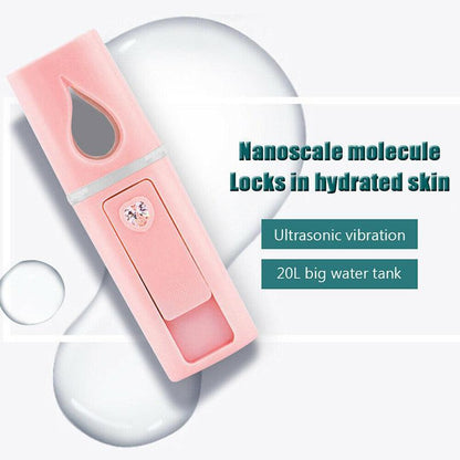 L2 Mini Nano Facial Mister With Top Mirror Rechargeable Cool Mist Sprayer  Au-4
