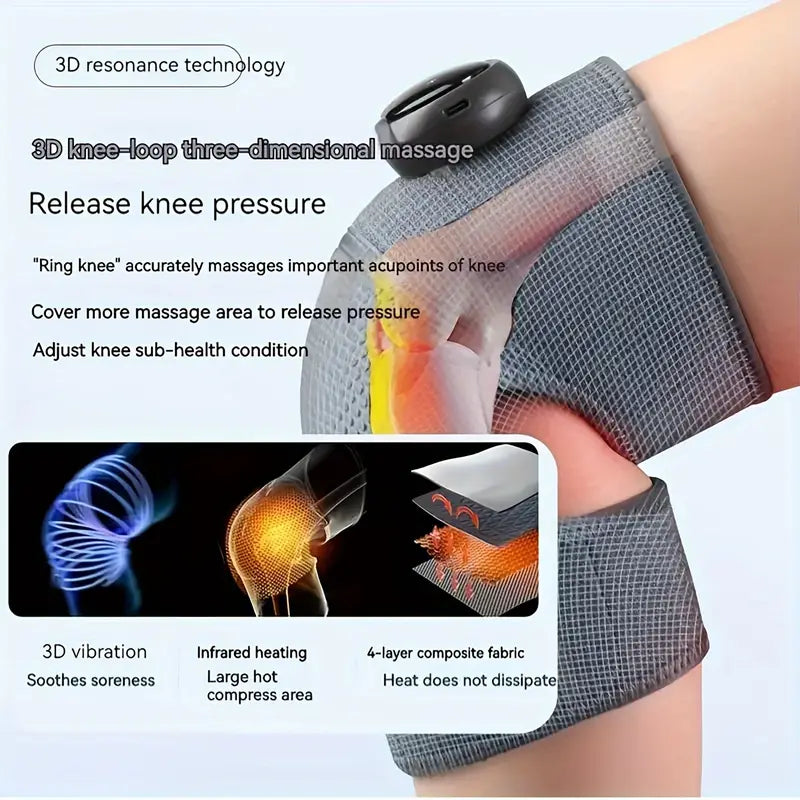 NNETM Vibration Heating Knee Massager - Electric Self-Heating Physiotherapy Instrument-4