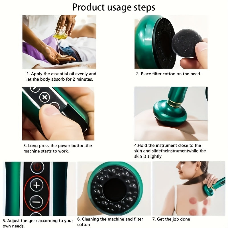 NNETM USB Rechargeable Gua Sha 6-Speed Massage Tool-4