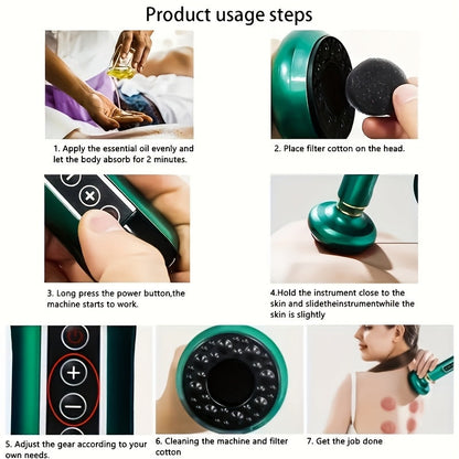 NNETM USB Rechargeable Gua Sha 6-Speed Massage Tool-4