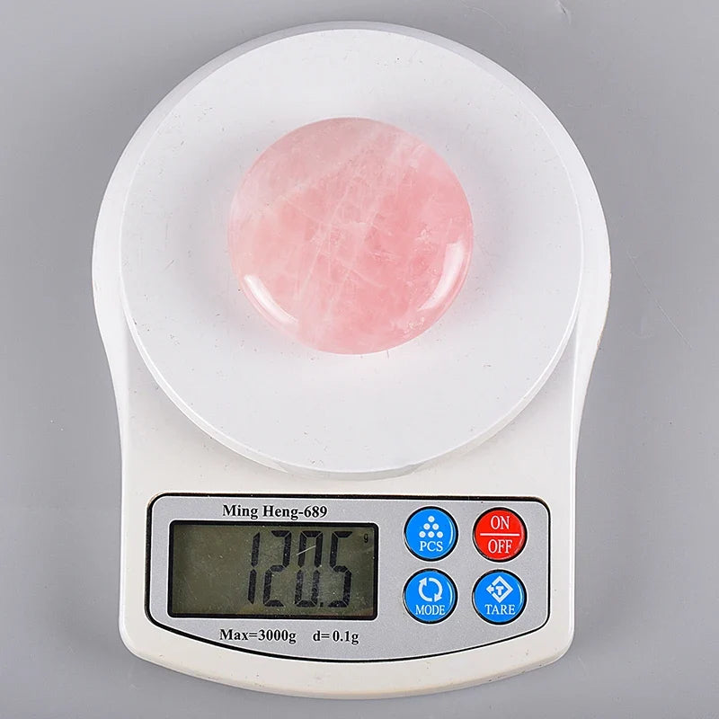 NNEOBA 2pcs Large Rose Quartz Massage Stones 60mm Pink-2