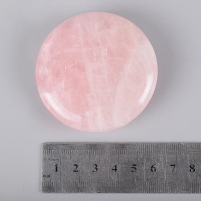 NNEOBA 2pcs Large Rose Quartz Massage Stones 60mm Pink-3