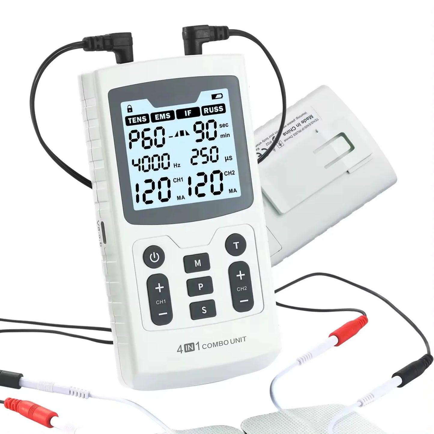 Electric Muscle Therapy Stimulator Interferential Physiotherapy Device White-4