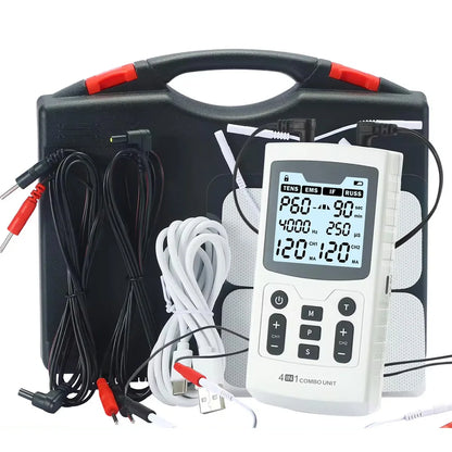 Electric Muscle Therapy Stimulator Interferential Physiotherapy Device White-0