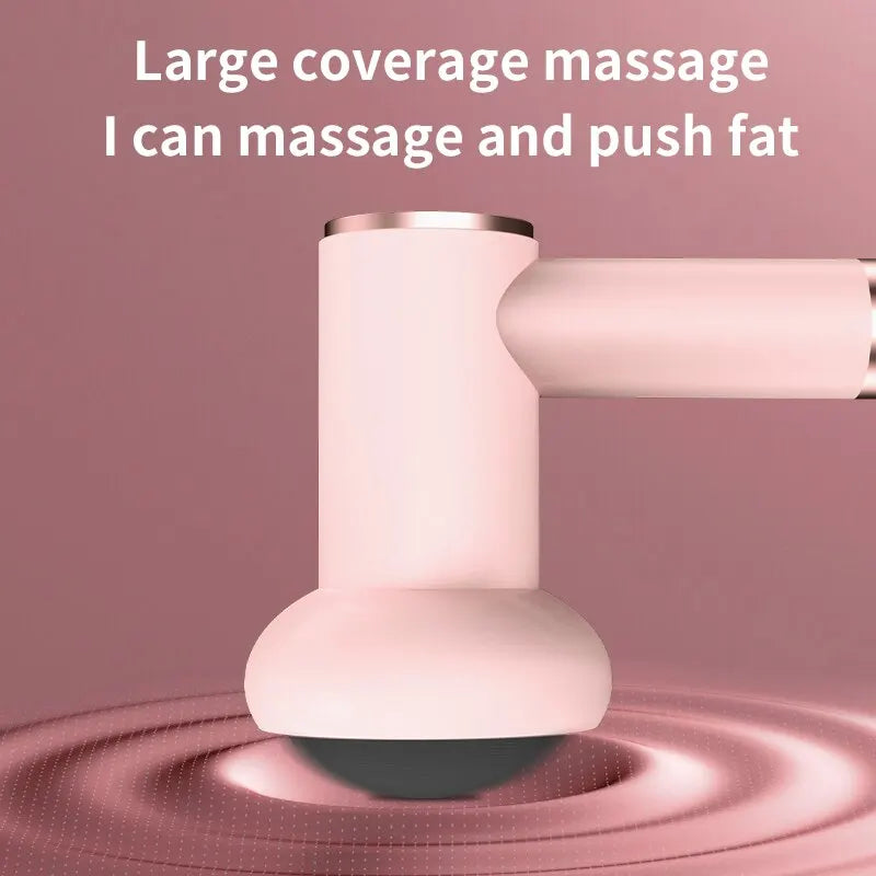 NNEOBA Portable Wireless Massage Gun Handheld Fat Pushing Machine Pink-2