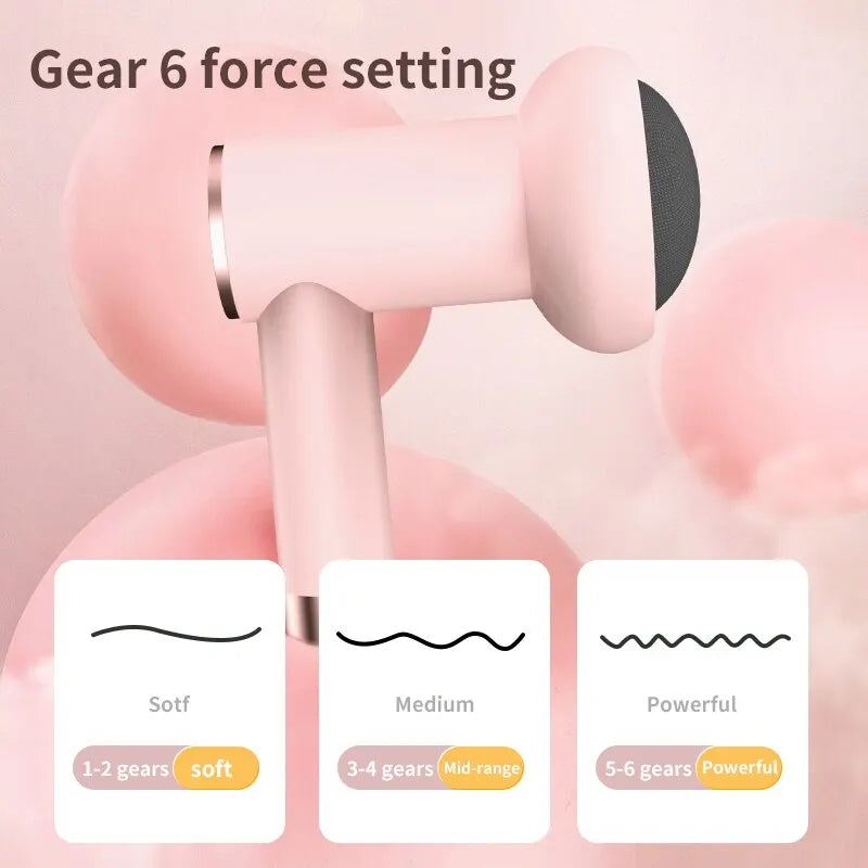 NNEOBA Portable Wireless Massage Gun Handheld Fat Pushing Machine Pink-1