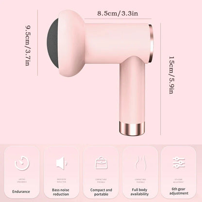 NNEOBA Portable Wireless Massage Gun Handheld Fat Pushing Machine Pink-4