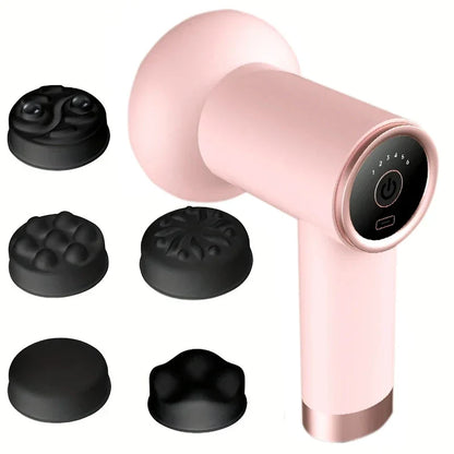 NNEOBA Portable Wireless Massage Gun Handheld Fat Pushing Machine Pink-0