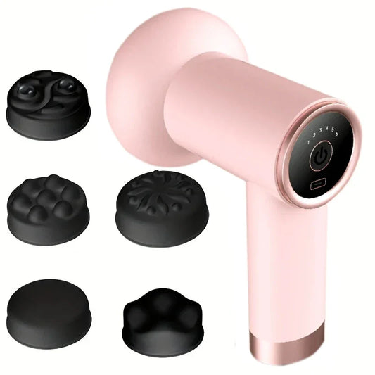 NNEOBA Portable Wireless Massage Gun Handheld Fat Pushing Machine Pink-0