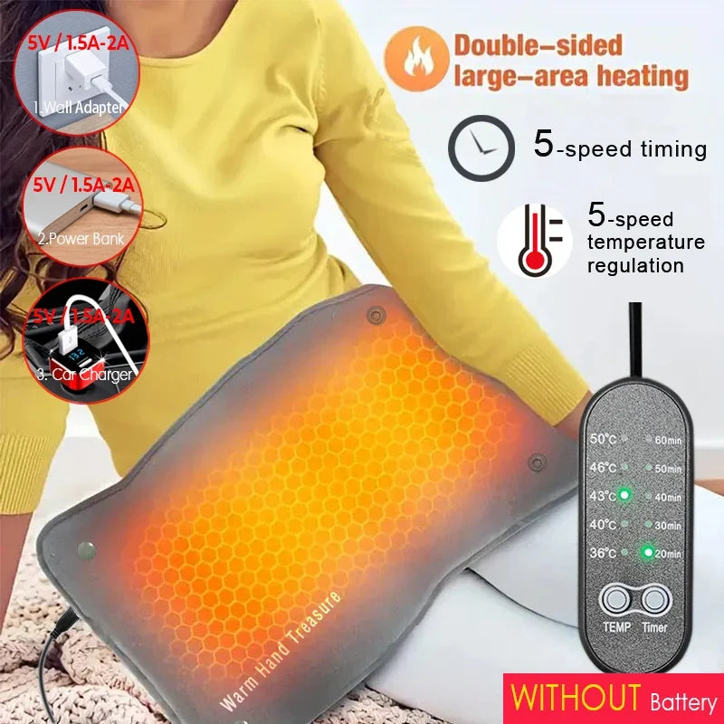 NNEOBA Graphene Quick Heating Warming Pad Hand Warmer  Grey-1