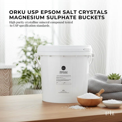 Orku 5Kg USP Epsom Salt Crystals Magnesium Sulphate Tub - Bath Soak Salts-1
