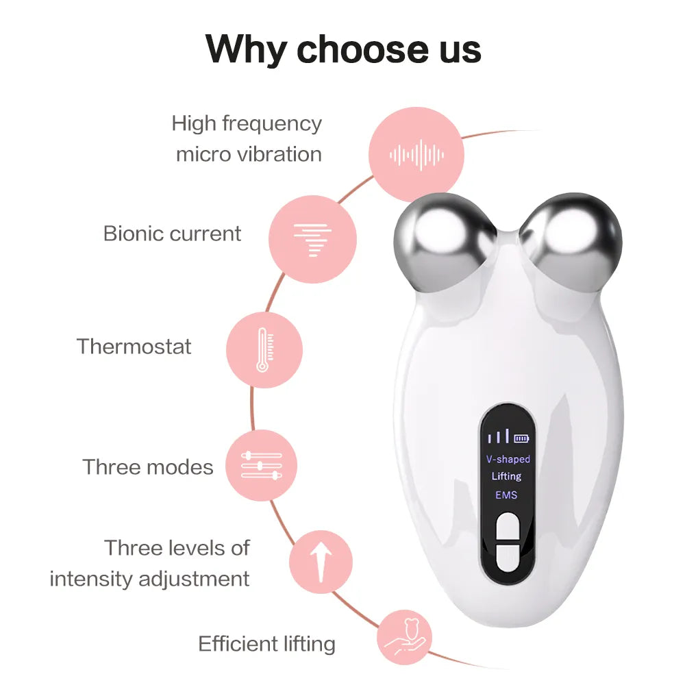 EMS V-Face Lifting Roller - Anti-Wrinkle Beauty Device-4