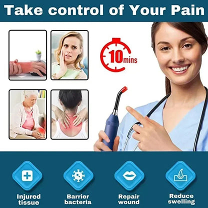 NNEOBA 3-in-1 Red Light Therapy Wand Infrared & Blue Light Blue-3
