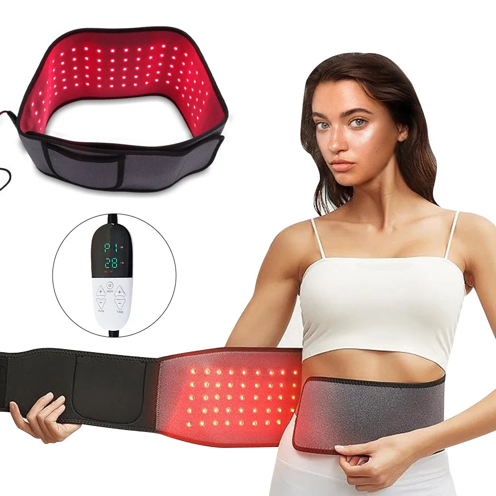 NNEOBA LED Infrared Red Light Therapy Belt Pain Relief And Slimming Device Grey-2