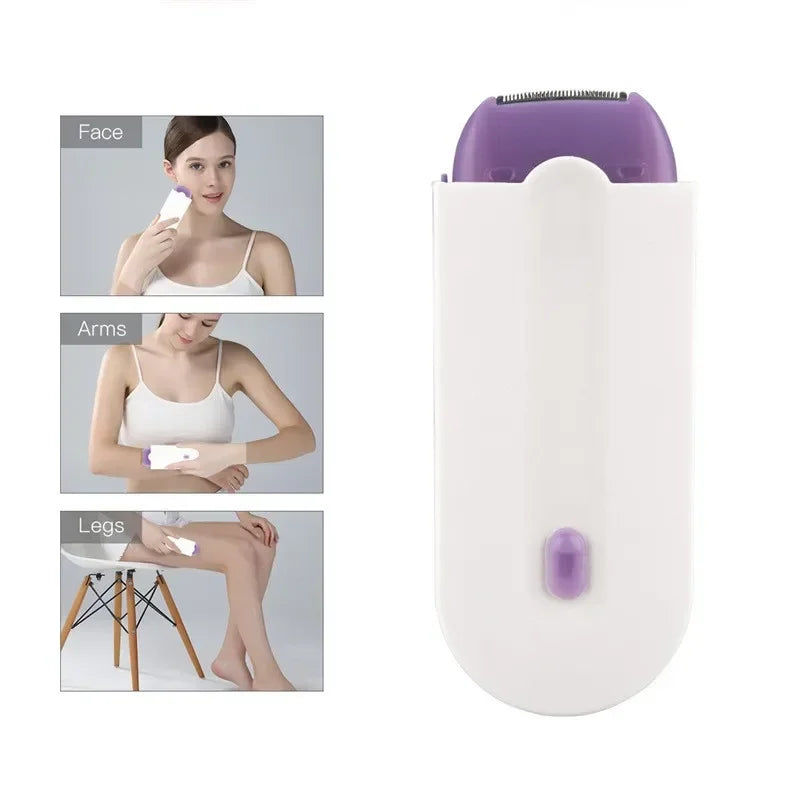 NNEOBA Painless Hair Removal Kit Women Electric Shaver White-2