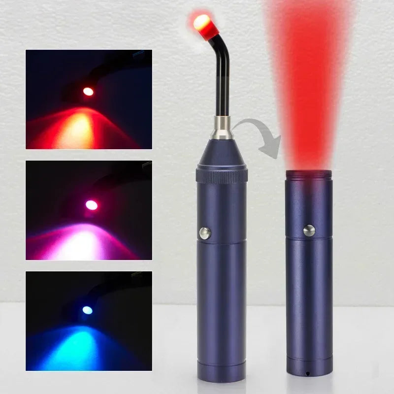 NNEOBA 3-in-1 Red Light Therapy Wand Infrared & Blue Light Blue-1