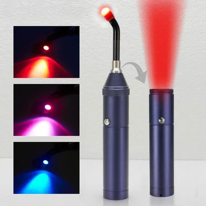 NNEOBA 3-in-1 Red Light Therapy Wand Infrared & Blue Light Blue-1