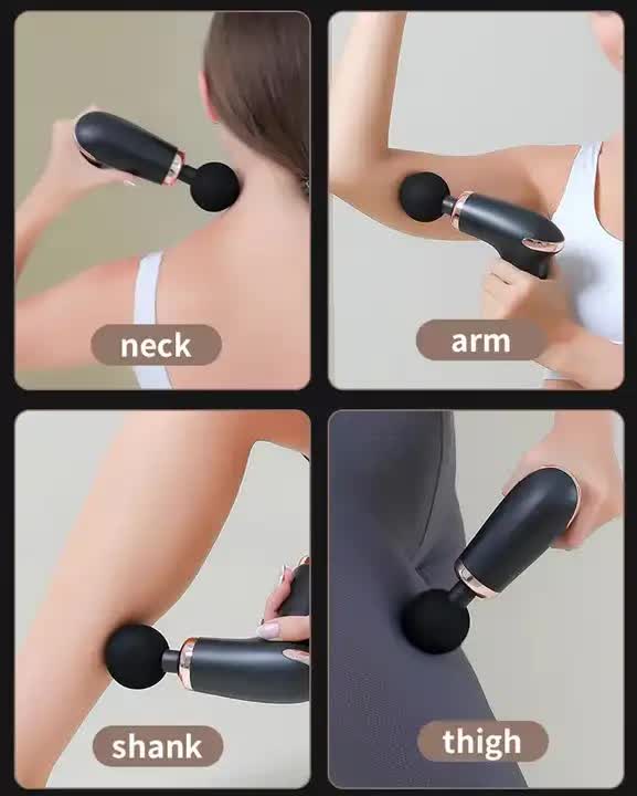 NNEDSZ Green Massage Gun - 6-Speed Deep Tissue Massager with 4 Professional Massage Heads-4