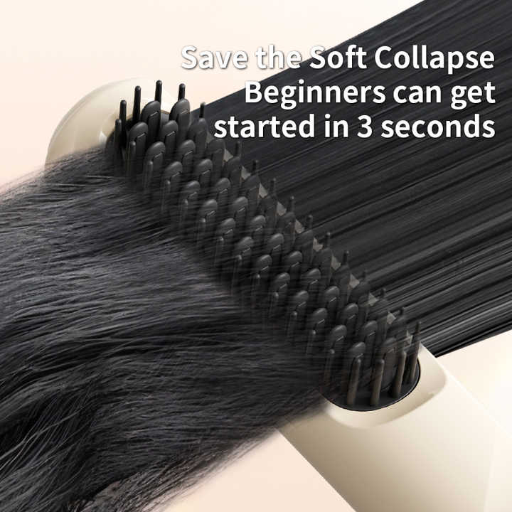 NNEDSZ Blue Portable USB Rechargeable Cold Wind Ionic Hair Straightening Brush, Multi-Functional Hair Straightener and Curler, Lightweight and Travel-Friendly-3