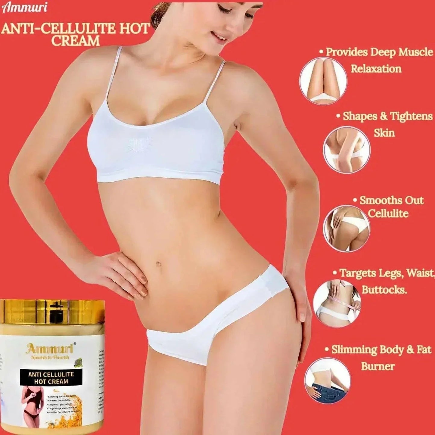 Toning & Firming Body Cream for Cellulite & Stretch Marks (250g) | Ammuri-4