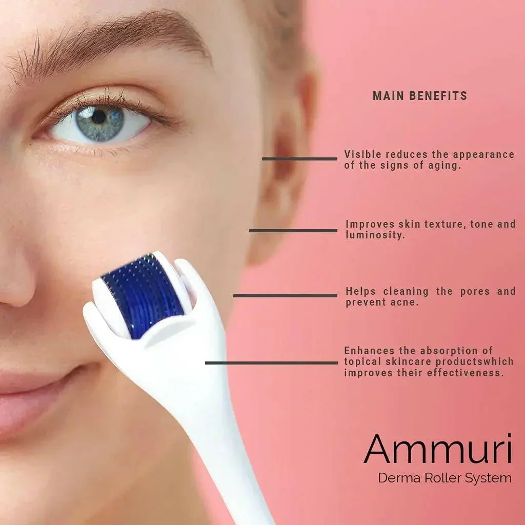 Titanium Derma Roller 0.5mm for Skin Rejuvenation & Collagen Boost | Ammuri-1