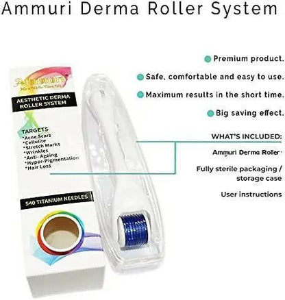 Titanium Derma Roller 0.5mm for Skin Rejuvenation & Collagen Boost | Ammuri-3