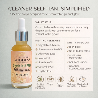 Organic DHA‑Free Tanning Drops – Gradual, No‑Odor Glow-4