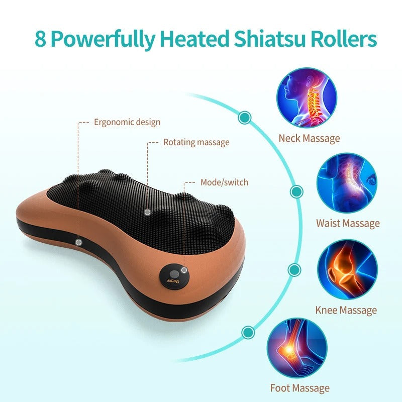 Electric Shiatsu Neck and Back Massage Pillow-2