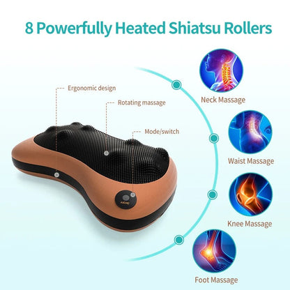 Electric Shiatsu Neck and Back Massage Pillow-2