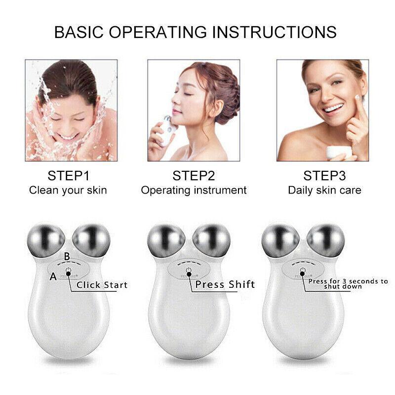 Microcurrent Facial Toning Device Skin Firming Massager with 5 Intensity Levels-2