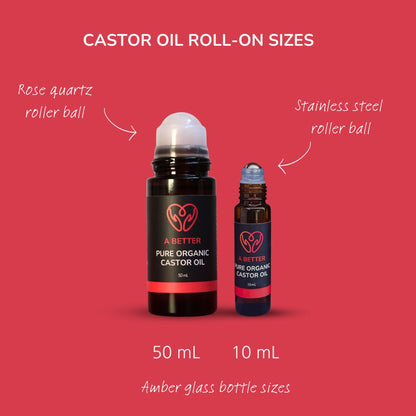 Pure Organic Castor Oil - Amber Glass Bottle-3