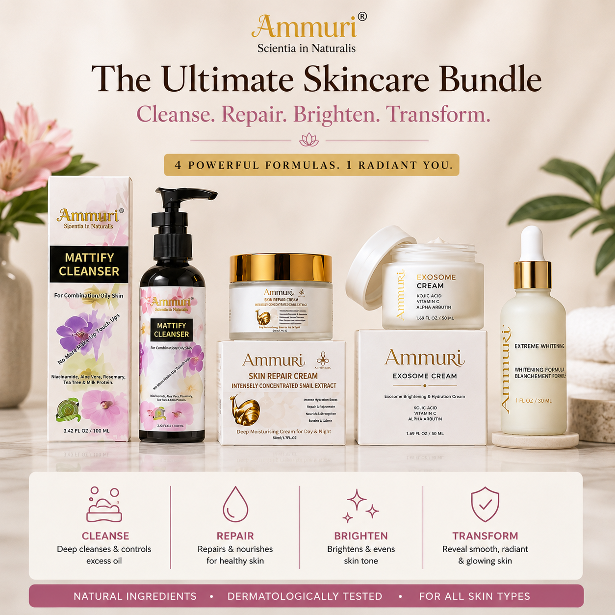 Skin Pigmentation Treatment Package for Dark Spots & Uneven Tone | Ammuri-3